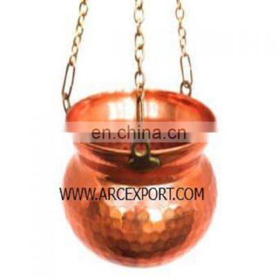 metal copper hanging planters