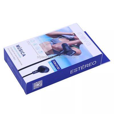 earphone packaging box with clear PVC window