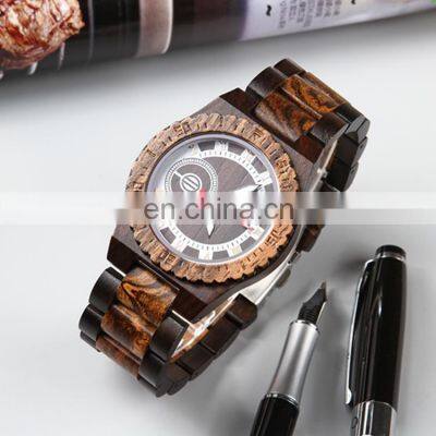 GOHUOS 19187 Private Label Wood Watches Handcrafted Wooden Quartz His And Her Watch