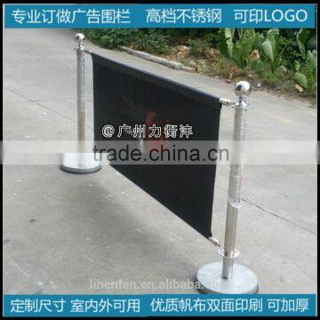 stainless steels banner for advertising and shopping mall