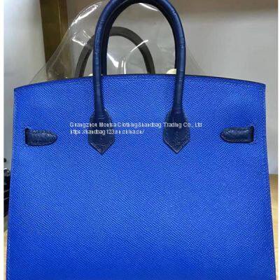 Europe And The United States New Small House Leather Platinum Bag Ladies First Layer Cowhide Handbag Crocodile Pattern Contrast Color Casual Bag photo-4