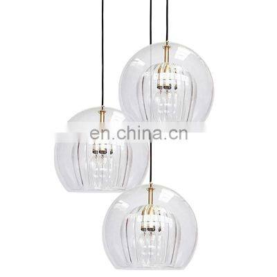 Nordic Restaurant Lights Kitchen Creative Glass Hanging Lamp Bedroom Bedside Staircase LED Pendant Lights