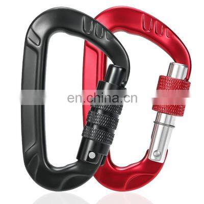 JRSGS Locking Hammock Carabiner Light Weight Clips 12kN Aluminium Snap Hook S7803