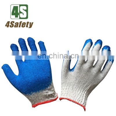 4SAFETY Construction Safety Working Gloves With Red Latex Rubber Palm Coated Work Safety Gloves