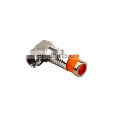 Coaxial Cable Right Angle Connector F Type Female to Male Adapter Right Angle Coax Connector F Male to Female Coaxial RG6 Adapt