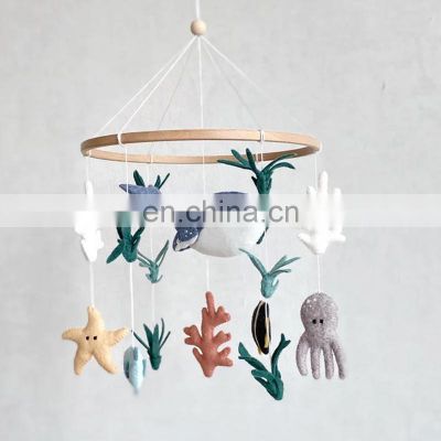 Hot Product Felt Sea Life Whale Baby Mobile Nursery, Ocean Nautical Hanging Mobile baby shower gift Wholesale in Vietnam