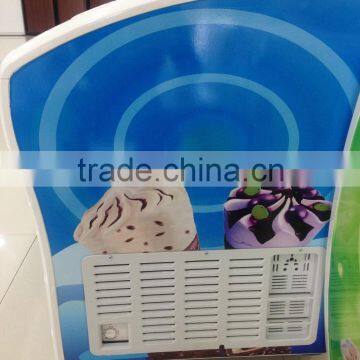 Grey Door Frame Curved Glass Door Chest Freezers photo-2