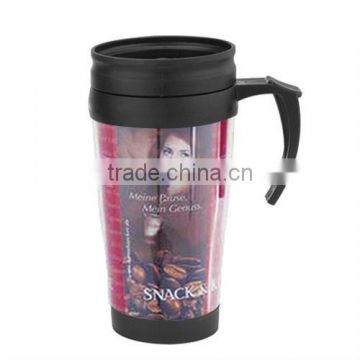 400ml plastic mug with handle, thermal cups, plastic cups, plastic promotional cups