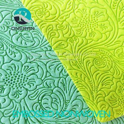 Wholesale 100% Embossed Polypropylene Spunbond Nonwoven Fabric Felt Factory PP Non Woven Fabric Embossed Accept Customized Logo