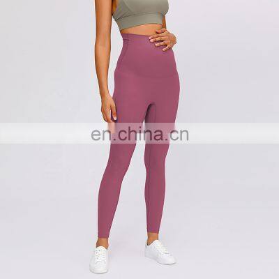 Maternity Super High Waist Workout Leggings Plus Size Nursing Pants Pregnancy Fitness Wear