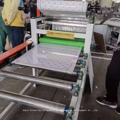 Small Scale Gypsum Board Lamination Machine 600*600 Gypsum Ceiling Tiles Making Machine photo-3