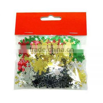 Party Confetti:Shinny Star with Blue,Gold,Red colors Made by PVC