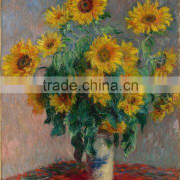 famous artists oil painting Claude Monet reproduction Bouquet of Sunflowers 1881years