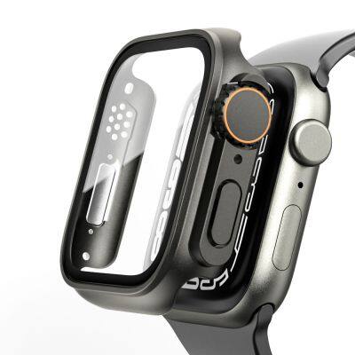 Vollabdeckender PC-Fall, Schutzglas für PC-Geh?use, Armbanduhrenabdeckung für iPhone, IWatch 8 7 6 SE 44mm 45mm, wird zum Ultra 49mm