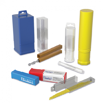 CNC End Mill Carbide Drill Bits Tool Transparent Plastic square Telescopic Pack Tube