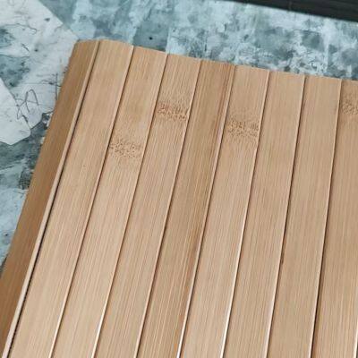 Rouleau de rideau en bambou naturel traité par carbonisation et impression