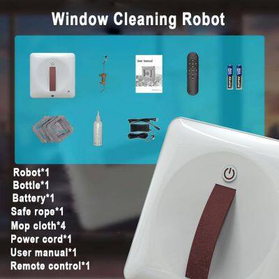 PUREROBO W-T50S Newest Launch in 2025 4 Port Water Spray Window Cleaning Robot One-touch Control  Handsfree Robot Cleaner