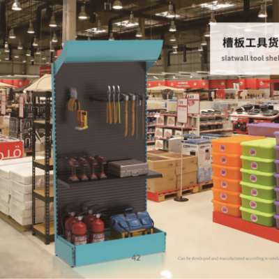 Heavy Duty Double-Sided Metal Gondola Shelving for Supermarket Retail Store Equipment Display System and Grocery Shop Storage Racks