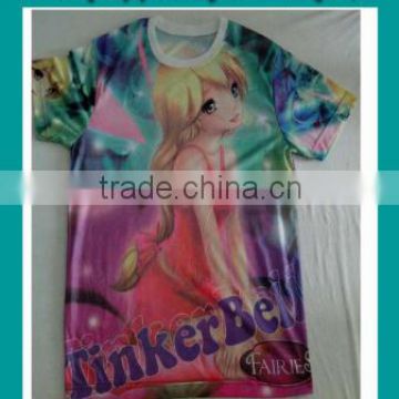 Girls Custom All Over Sublimation Printing T-shirt Wholesale