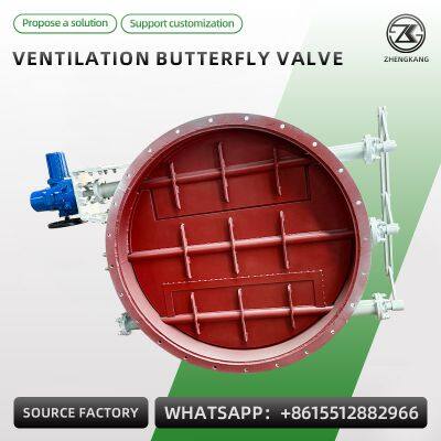 Pneumatic Electric Manual Ventilation Butterfly Valve Industrial Duct Air Volume Regulating Damper