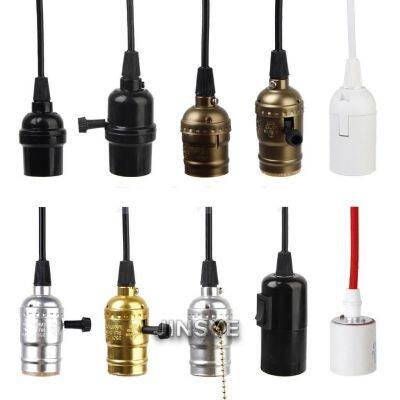 CE VDE SAA UL E14/E26/E27 Bakelite Plastic Aluminum Brass Lampholder Cable Lamp Sockets Lamp Cord Pendant Lamp Kits