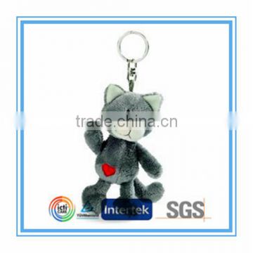 Plush cat key chain toy for kids