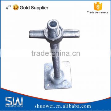 hollow pipe adjustable base jack scaffolding