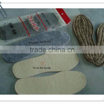 Sheep wool felt insole