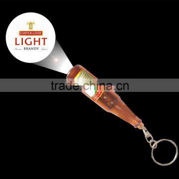 Led Beer Bottle Shape Keychain,custom Bottle Shape Keychain With Projector,promotional Led Bottle Projector Keychain photo-2