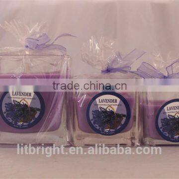 Aromatherapy type customized fragrance scented candles with glass jar