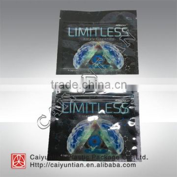 custom 4 capsule zipper packaging bags