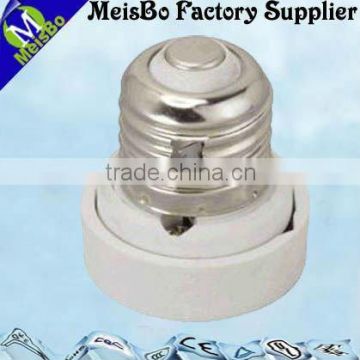 E26 TO GU24 UL round screw white plastic lamp holder