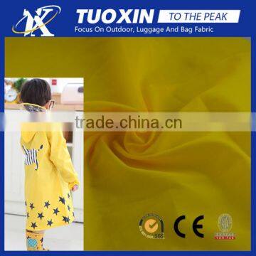 190T soft childen raincoat fabric ripstop waterproof smooth tough material