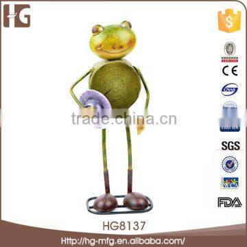 Wholesale home decoration metal 18x10x40CMH HG8137 frog craft ideas with great price