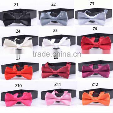 Fashion Solid Color Girls Boys Kids Bowtie