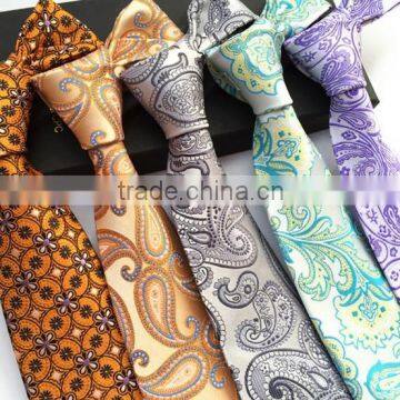 100% Silk Fashion Business Wedding Party Ties Paisley Necktie For Men