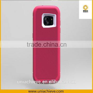 Case for Samsung S6 edge/S7 edge Armor Hybrid Robot phone case with Full body covered red