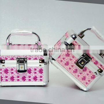 AN116 ANPHY Jewelry Case Small Girl Gift Jewelry Suitcase Jewelry Tray Mirror Kids' Dressing Box Small Aluminum Case 14*10*10cm photo-2