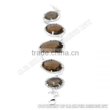 Smoky Quartz Bracelet Sterling Silver,gemstone Bracelets,silver Bracelets,sterling Silver Jewelry Wholesale Supplies photo-3