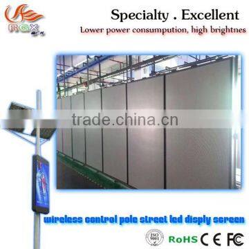 RGX P3 P4 P5 P6 P8 P10 Street light pole wireless control display screen,wireless control pole street led disply screen