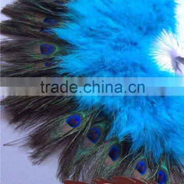 21 Piece Turkey Marabou And Peacock Feather Fan For Party Supplies photo-5