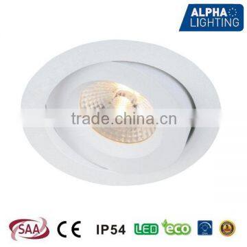 IP54 adjustable high quality dimmable anti-glare 7W COB led downlight