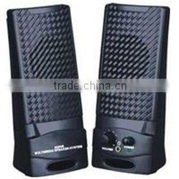 active black colour plastic USB 2.0 mini speaker