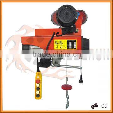 Easily moving electric hoist PA mini wire rope hoist with trolley