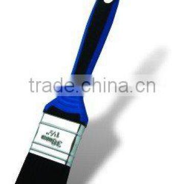 black bristle mixed with synthetic filament flat paint brush with plastic handle