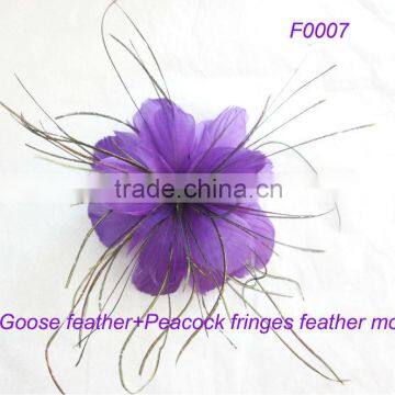 Cheap purple feather flower in hot sale