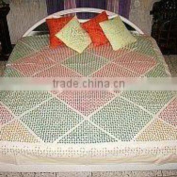 exotic designer handmade Applique work Tribal bedspreads india