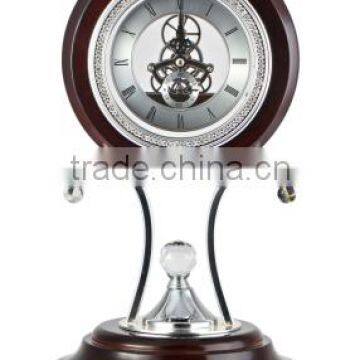 high quality brown quartz antique table clock for christmas gifts