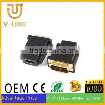 V-LINK gold plated hdmi to dvi adapter with pva jacket