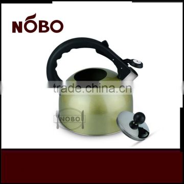 open mouth stainless steel flat base heating element kettle for sale